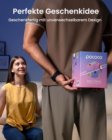 Проектор зоряного неба POCOCO, світлодіодний проектор для галактик, планетарій для дітей та дорослих, нічник-проектор Aurora з 2 дисками та таймером, креативне освітлення, засіб для сну та релаксації, білий