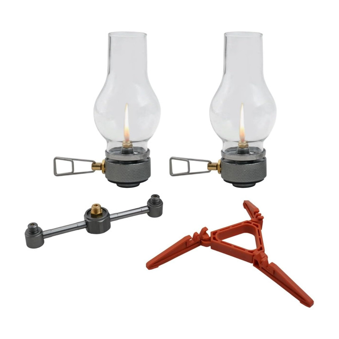 Газовий ліхтар з підсвічуванням, газова лампа, газовий ліхтар для кемпінгу, 12 см, підходить для походів та кемпінгу, 1 комплект