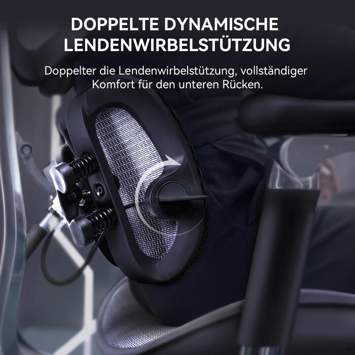 Ергономічне офісне крісло SIHOO Doro S300 ПЕРЕМОЖЕЦЬ ТЕСТУ, комп&39ютерне крісло, з подвійною динамічною системою поперекової підтримки, 6D координовані підлокітники, регульоване крісло для інвалідного візка (чорна оксамитова сітка) чорного кольору, функц