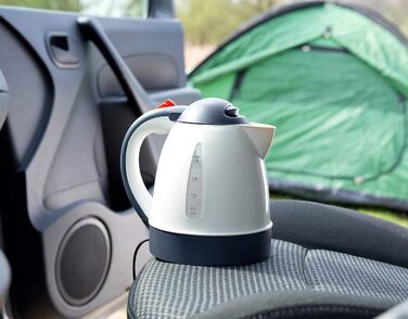 Чайник Lescars 24V Чайник для вантажівок та автодомів на 24 В, 240 Вт, 800 мл (чайник 24 В для вантажівок, автомобільний чайник, п