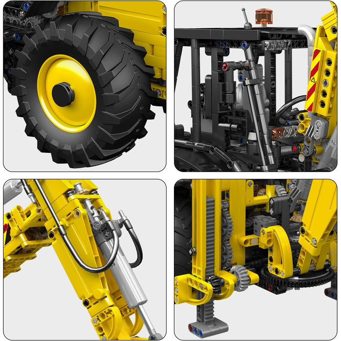 Екскаватор-навантажувач Model Building Set Remote Controled Electric 2239 Pcs Bulldozer Clamping Blocks Construction Kit Technolog