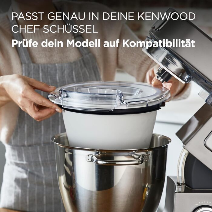 Насадка для льодогенератора Kenwood KAX71.000WH - аксесуари для кухонних комбайнів Kenwood, прості у використанні, можна мити в посудомийній машині, сумісні з усіма моделями серій Chef і Chef XL, білий
