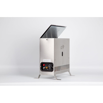 Пропановий газовий обігрівач до 2,0 кВт/год - Портативний, для зовнішнього використання, для теплиць - Нержавіюча сталь - 2000 Вт, 2500 Вт, 2 кВт - Регульований термостат (7C - 32C) - Монтаж на підлогу, настінний монтаж