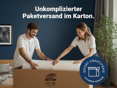 Ліжко ABC - Матрац для дітей та підлітків - 90x200 см - Спеціальний рівень жорсткості та сертифікація Oeko-TEX - Оптимальна гігієна завдяки знімному та пральному поліестеровому чохлу - Доставка посилкою Білий 90 x 200 см