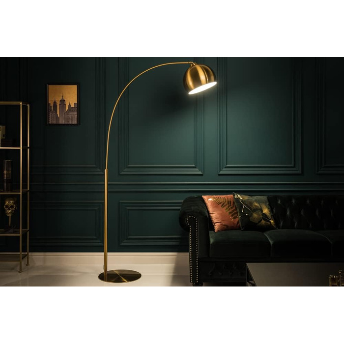 Ершер Riess Ambiente Elegant Arc Lamp LOUNGE DEAL 205см Золотий торшер Дуговий світильник Торшер Світильник для вітальні