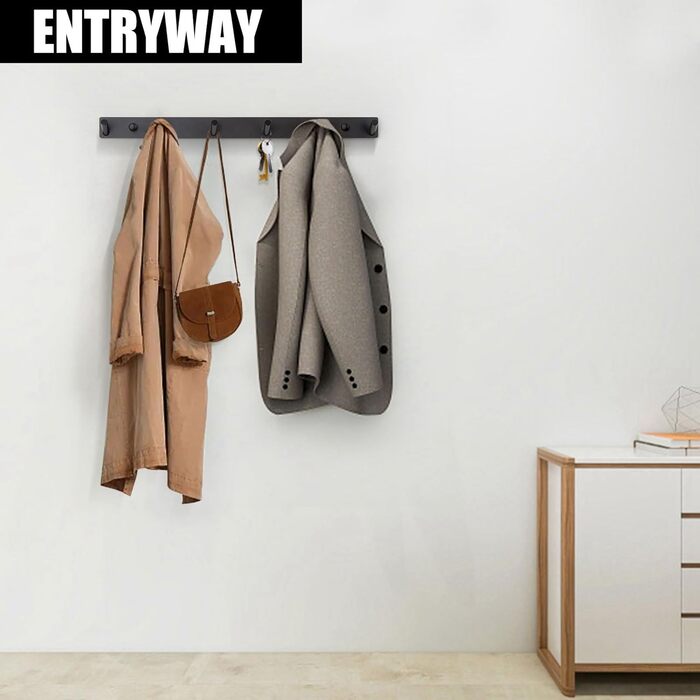 Вішалка для верхнього одягу на 6 гачків, мінімалістичні гачки для верхнього одягу настінна вішалка, гачки для верхнього одягу гачк