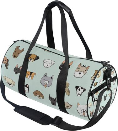Спортивна сумка з кумедним малюнком песика та візерунками, з міцного канвасу, дорожня сумка, сумка для вихідних, валіза, жіноча та чоловіча сумка для спорту та подорожей