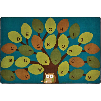 Килими для дітей сова-алфавіт Дитячий килим Розмір килима 6 x 9'