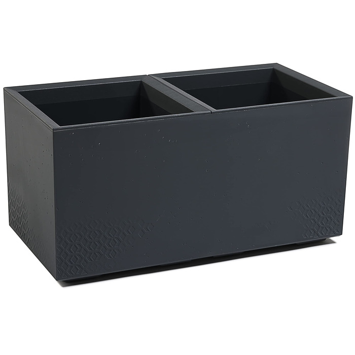 Квітковий горщик Ondis24, Кашпо під бетон Caro, XXL Кашпо на колесах Виготовлено зі 100 переробленого пластику, Велике вуличне кашпо (Антрацит, 80 см) Антрацит 80 см