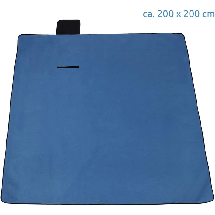 Ваша ковдра для пікніка GEAR Blue XL 200x200 Кемпінгова флісова ковдра Водонепроникна та ізольована пляжна ковдра