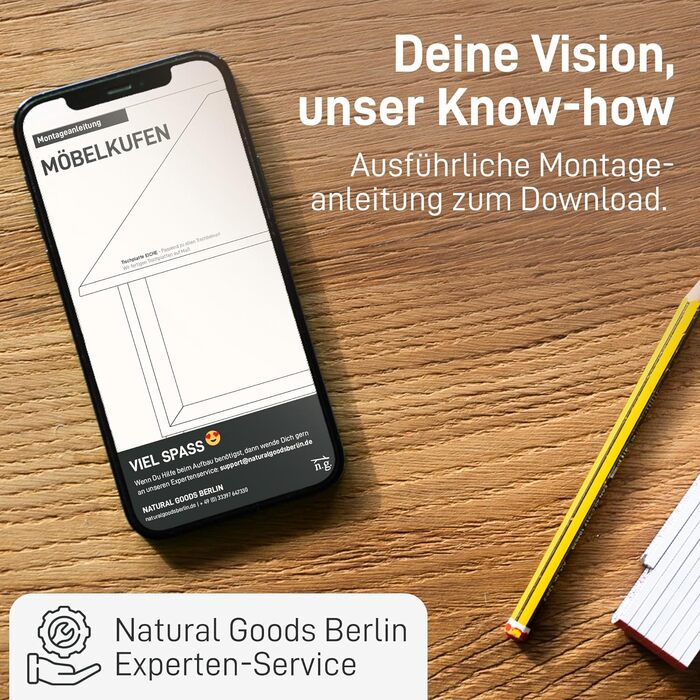 Прямокутний каркас столу Natural Goods Berlin 2 шт. з нержавіючої сталі Легке складання Металеві ніжки столу Полозки столу ідеально підходять для проектів &quotзроби сам&quot, таких як обідній стіл, письмовий стіл, журнальний столик, лавка 100x72 см Ш1000