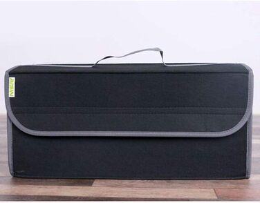 Органайзер для багажника автомобіля з кришкою, складний органайзер для інструментів та речей, чорний