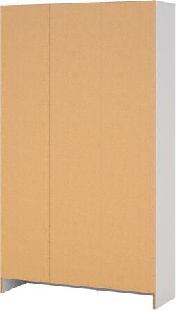 Велика багатофункціональна шафа Beaumont, додаткова шафа з 3 дверцятами, полиця для взуття з полицями, шафа для віників, 109 x 37 x 180 см, білий колір, 3 дверцята 4 полиці