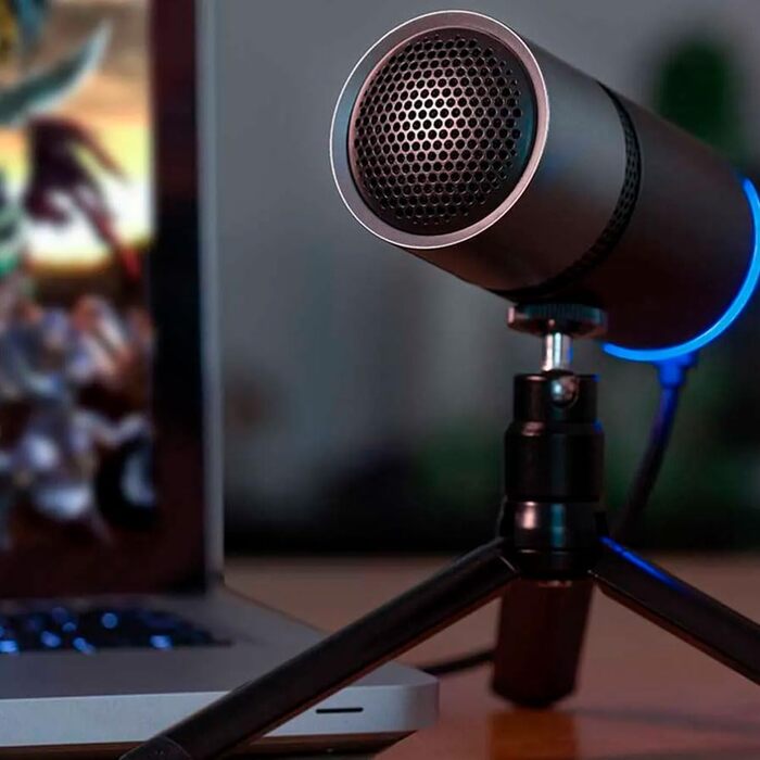 Компактний складаний USB-конденсаторний мікрофон THRONMAX M8 Pulse для стрімів та прямих ефірів, чорно-сірий