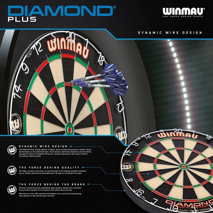 Мішень для дартсу Winmau Diamond Plus (професійний сизаль)