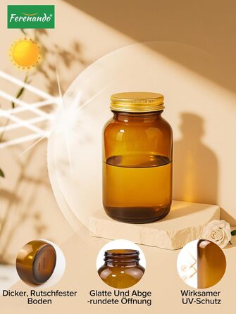 Набір скляних банок для зберігання, 4 предмети, банки з бурштинового скла об&39ємом 500 мл з кришками, герметичні, з етикетками та лійкою, вологозахисні пляшки з бурштинового скла для зберігання спецій, трав, чаю, кави, горіхів, 4 x 500 мл