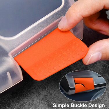 Двосторонній органайзер для деталей Haofy з кількома відділеннями та прозорою кришкою, міцний ПВХ-пластик для обслуговування та технічних цілей, портативна коробка для зберігання