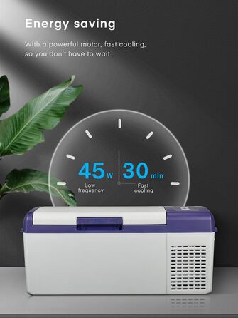 Компресорний холодильник FOHERE, автомобільний холодильник і морозильна камера 15 л, портативний міні-холодильник (20 20 ) з 12/24