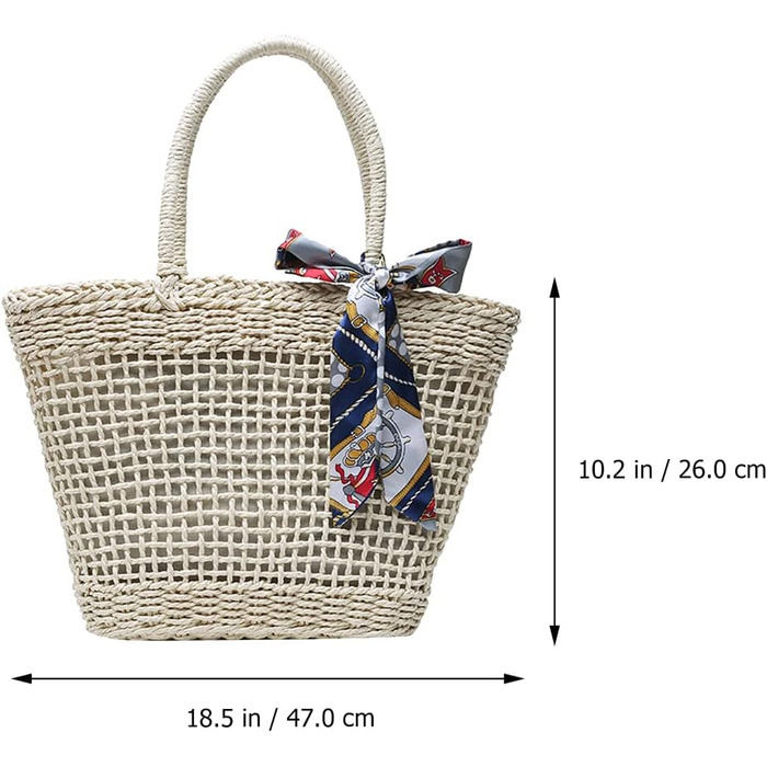 Модна плетена сумочка, ткана сумка, багатофункціональна сумка, дорожня сумка для жінок Бежевий, 1 шт.