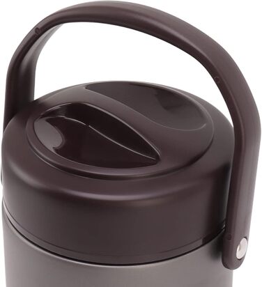 Ізольований харчовий контейнер з нержавіючої сталі, великої місткості, герметичний вакуумний контейнер для ділових поїздок, пікніків, 2 л, темно-сірий