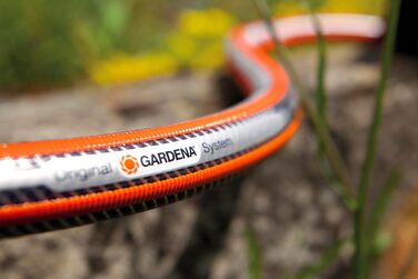 Шланг Gardena Comfort HighFLEX 13 мм (1/2 дюйма), 50 м Садовий шланг з профілем Power-Grip, тиск розриву 30 бар, стабільний за розмірами, стійкий до ультрафіолету, в упаковці (18069-20), сірий/помаранчевий Практичний шланг HighFlex