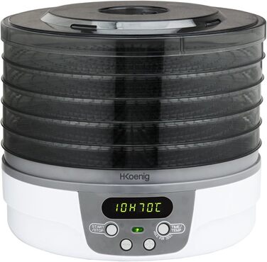 Дегідратор для фруктів, овочів, риби, м'яса, спецій та інших 5 лотків, 700