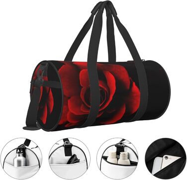 Біла Тигриця Містка дорожня сумка для подорожей, легка та довговічна, ідеальний подарунок для походів, відпустки, ділових поїздок та іншого, колір червона троянда, універсальний розмір