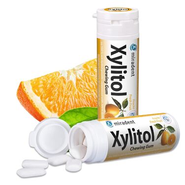 Жувальна гумка miradent Xylitol Dental Care фруктовий – 12 шт
