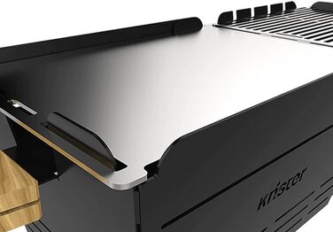 Пластина Knister Plancha з нержавіючої сталі, пластина для гриля Plancha для всіх варіантів кемпінгового гриля Knister Grill, овочева тарілка (20 x 28 см)