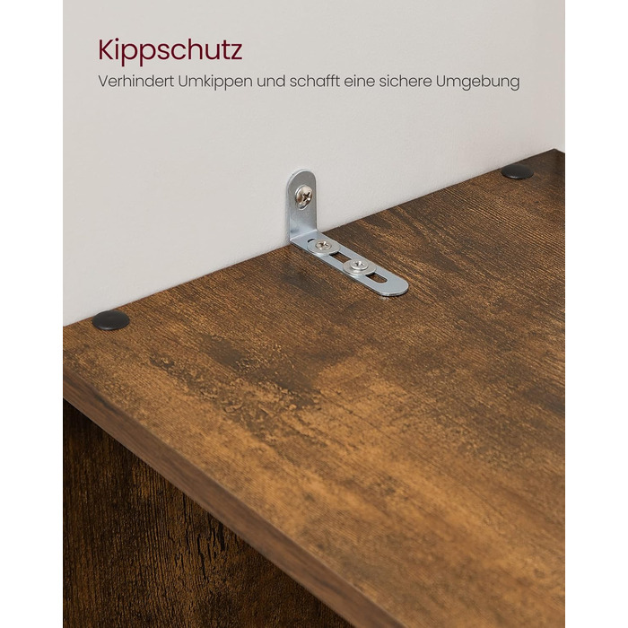 Відкрита книжкова полиця з 10 відділеннями, багаторівнева полиця, система зберігання для декору, фотографій, рослин, вітальня, спальня, кабінет, 29 x 129,5 x 129,5 см, вінтажний коричневий LBC10BX