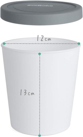 Контейнери для морозива 1 л - набір з 2 предметів, формочки для льоду з силіконовими кришками, контейнери для домашнього морозива 2 шт.-1 л