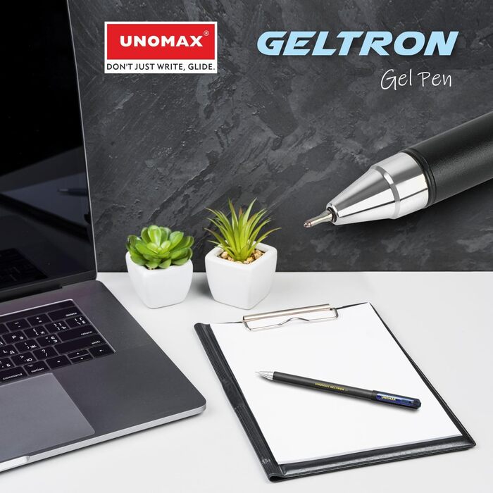 Гелева ручка Unomax Geltron, синя, 10 предметів