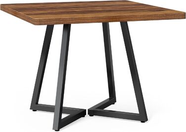 Невеликий обідній стіл для 4 осіб, квадратний обідній стіл для невеликих приміщень, обідні столи, сільський коричневий дерев&39яний кухонний стіл з металевими ніжками, сучасний столик для кафе для відпочинку в квартирі