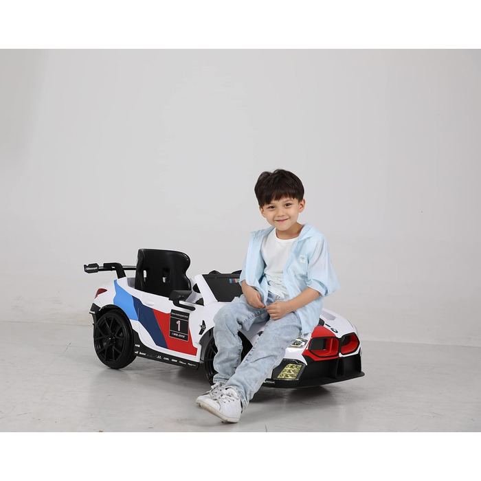 Іграшковий електромобіль BMW M8 GTE 12V з пультом дистанційного керування - Ліцензія - М'який старт - 5 км/год Електромобіль для д