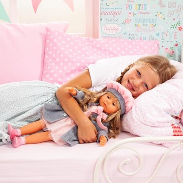 Функціональна лялька Bayer Design 94635AX Шарлін з волоссям і сплячими очима, говорить і співає 90 речень, 2 вірші і 8 пісень, 46