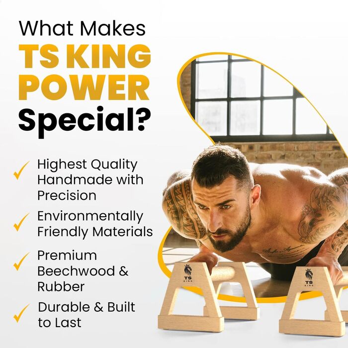 Великі ручки для віджимань 2 нековзні та захисні для суглобів дерев&39яні ручки ідеальне обладнання для паралельних занять та калістеніки для тренувань з власною вагою в приміщенні та на вулиці ідеально підходить для віджимань та стійки на руках