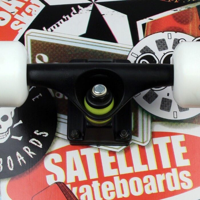 Скейтборд FunTomia з кульковими підшипниками ABEC-9, твердістю коліс 100A, 7-шаровим канадським кленом, сателіт кіктейл дека - повний комплект для трюків і стріт-катання