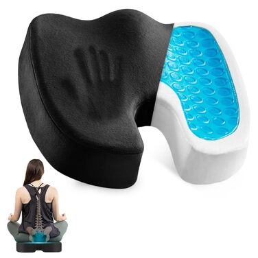 Гелева подушка, ортопедична подушка сидіння, кільцеподібна подушка проти сидіння, кільце сидіння, подушка для куприка, рельєфна, комбіноване кільце сидіння з гелю та піни з ефектом пам&39яті, пінопластова подушка для куприка