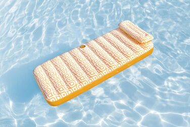 Надувний матрац Bestway з оксамитовою поверхнею, 169 x 77,5 x 30,5 см, 1 особа, ПВХ, 2 повітряні камери, оксамитова поверхня, вбудований тримач для напоїв, запобіжний та швидкознімний клапан, латка для ремонту