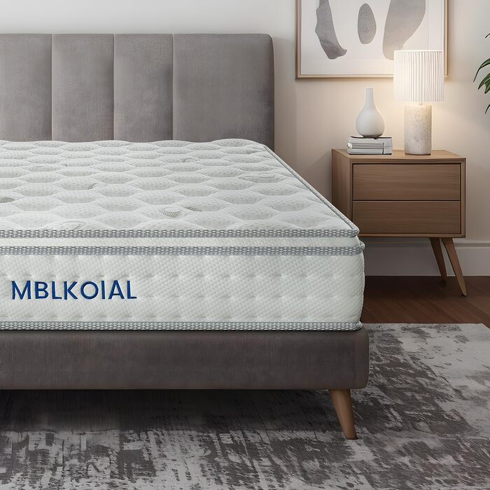 Матрац 140x200 см, 7-зонний, висота 25 см, пружинний, ортопедичний пружинний матрац кишенькової форми, рівень жорсткості H3, сертифікований Oeko-Tex, матрац для дорослих, 25 см, 140 x 200 см