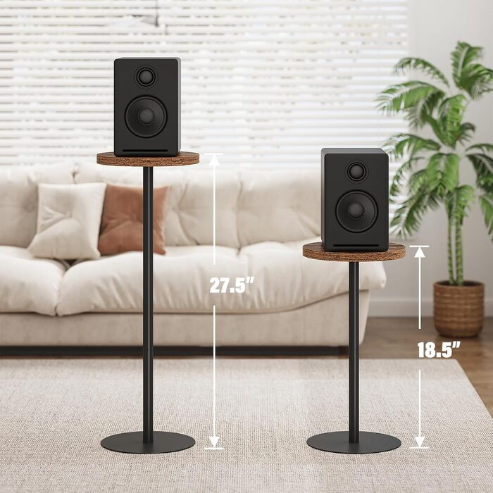 Журнальний столик, високий, круглий столик для напоїв, маленький стоячий столик, вітальня, коричневий 1 коричневий, 01BB065EU