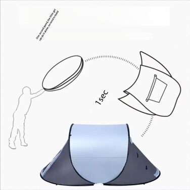 Складаний намет - Foreign Water of Cent Намет Parra 1 O 2 Persons з сонцезахисним тентом Миттєвий сімейний притулок CN з автоматичним встановленням Зовнішнє зберігання тенту