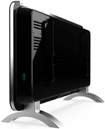 Конвекторний обігрівач Cecotec Ready Warm 6670 Crystal Connection зі скляною стільницею. 1500 Вт, керування Wi-Fi, регульований термостат, таймер, підлогова підставка, підходить для ванних кімнат (IP24), безшумний, чорний.