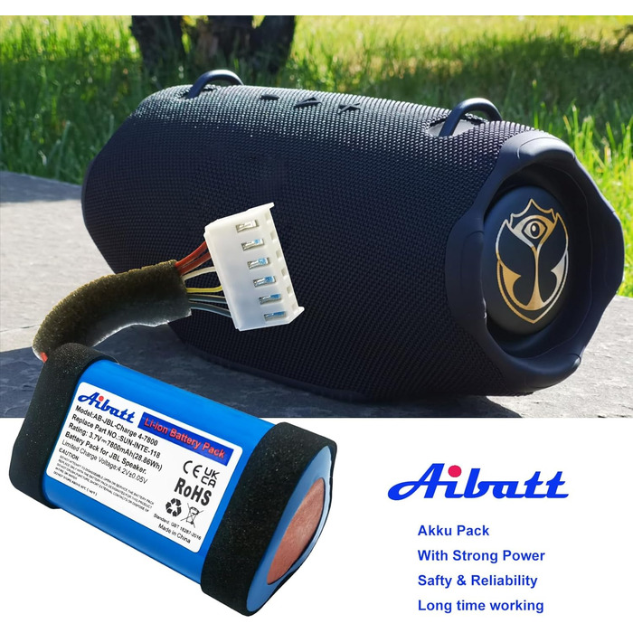 Замінний акумулятор 3.7V 7800mAh для JBL Charge 4, JBL Charge 4BLK, динаміків JBL Charge 4J, заміна акумулятора JBL SUN-INTE-118, SUN-INTE-156, 1INR19/66-3, ID998. (Не для JBL Charge 4 Q)