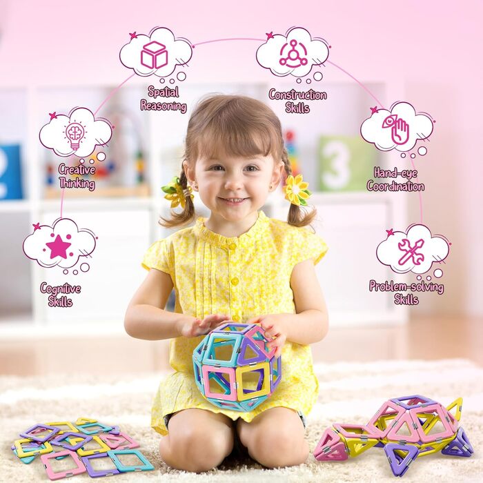 Деталей, Magnetic Building Blocks Іграшки від 3 років, Magnetic Toys Магніти Дитячі іграшки від 3 4 5 6 7 8 років для хлопчиків Ді