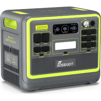 Портативна електростанція F2400, сонячний генератор 2048Wh LiFePO4 акумулятор з резервним живленням 2400W 3 шт. змінного струму (4