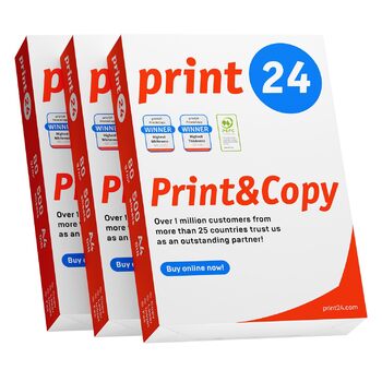 Папір для принтера, папір для копіювання, 1500 аркушів, 3 x 500 A4, 80 г, преміум-класу, яскраво-білий, CIE 160, переможець випробувань, екологічний сертифікат PEFC