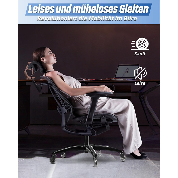 Основа офісного крісла Sytopia, 70 см, міцна металева поворотна основа, вантажопідйомність до 200 кг, універсальна для роликів 11 мм x 22 мм та газової пружини 50 мм, міцна, матово-чорна