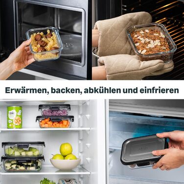 Скляний контейнер для зберігання продуктів SILBERTHAL 1 л - з кришкою з нержавіючої сталі - герметичний - також доступний у комплекті 1 л