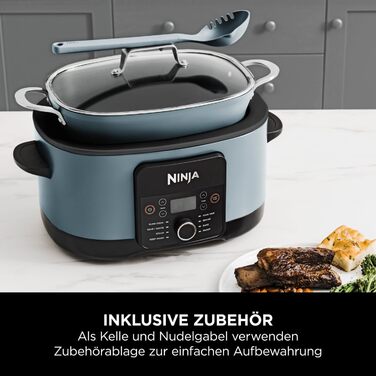 Мультиварка Ninja Foodi PossibleCooker, 8 л, на 8 порцій, 8-в-1, колір сіре морське солі